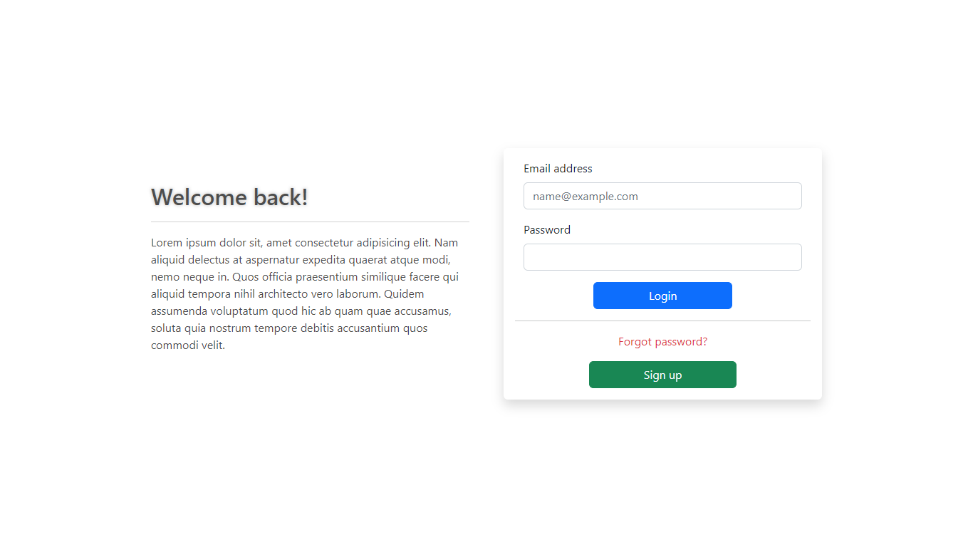 Login Page Portofolio