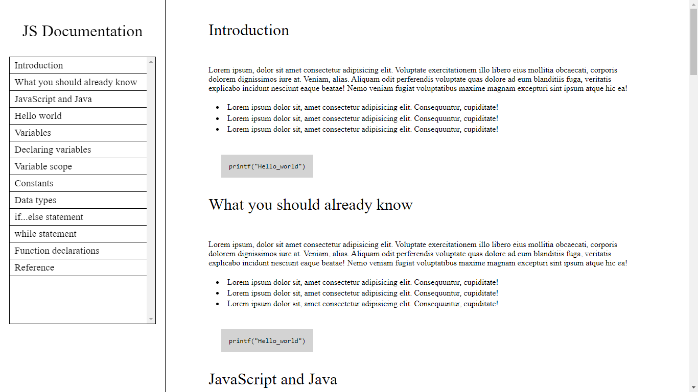 Tribute Page Portofolio